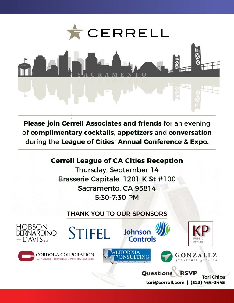 Join us for a special reception at the League of California Cities